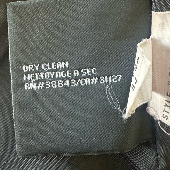 DKNY Womens Coat Wool Ruffle Front Wool Blend Knee Length Winter Whimsigoth | 2P - Picture 10 of 16